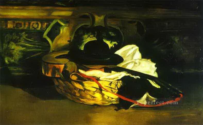 Guitar and Hat Eduard Manet Impressionism still life Oil Paintings